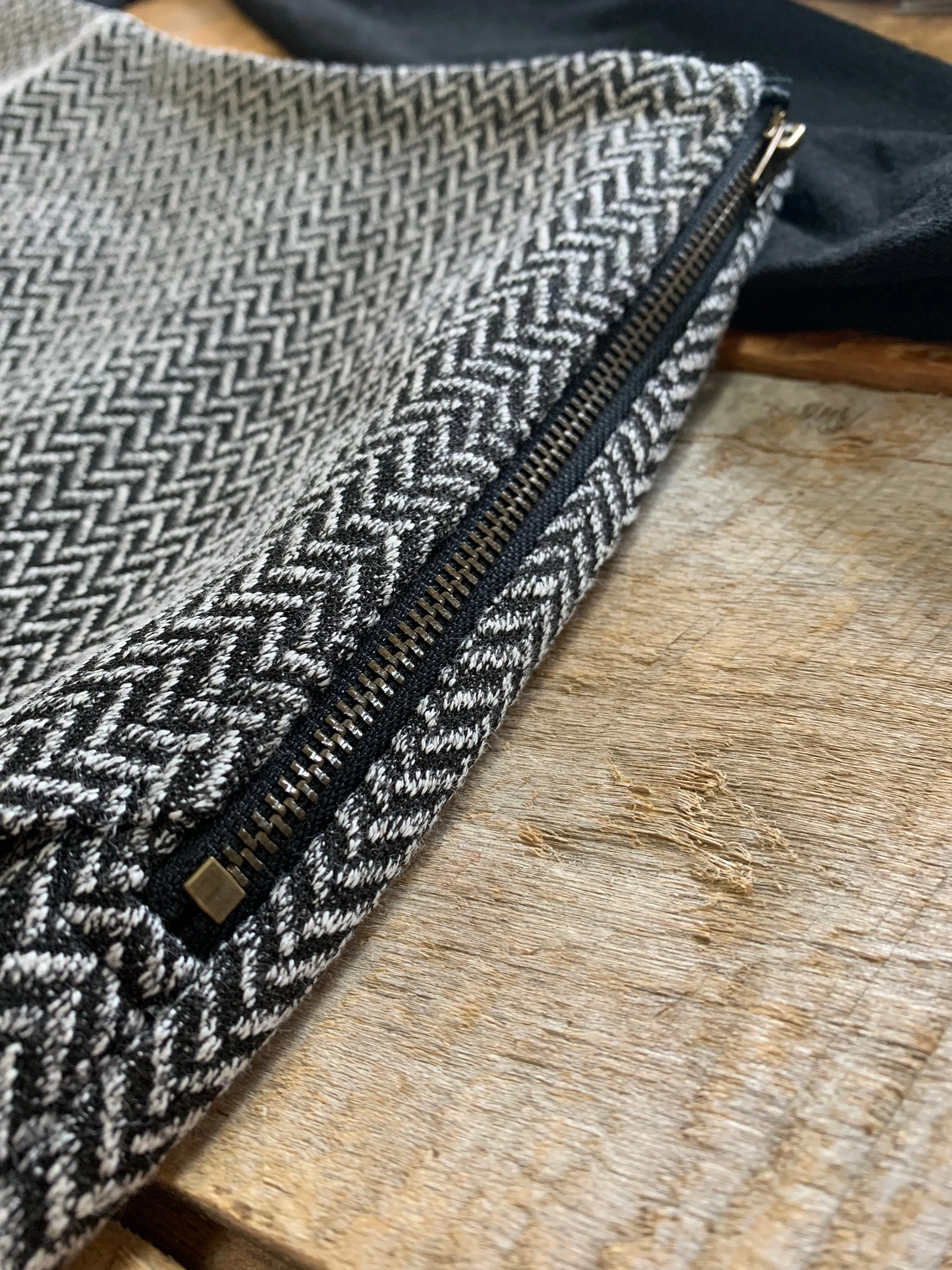 jacquard mini skirt