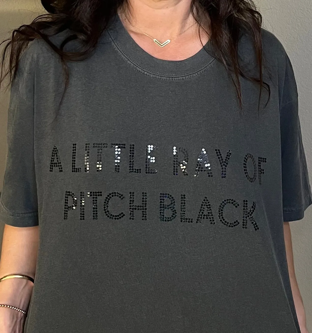 JB Exclusive Pitch Black Spangle Comfort Colors T-Shirt