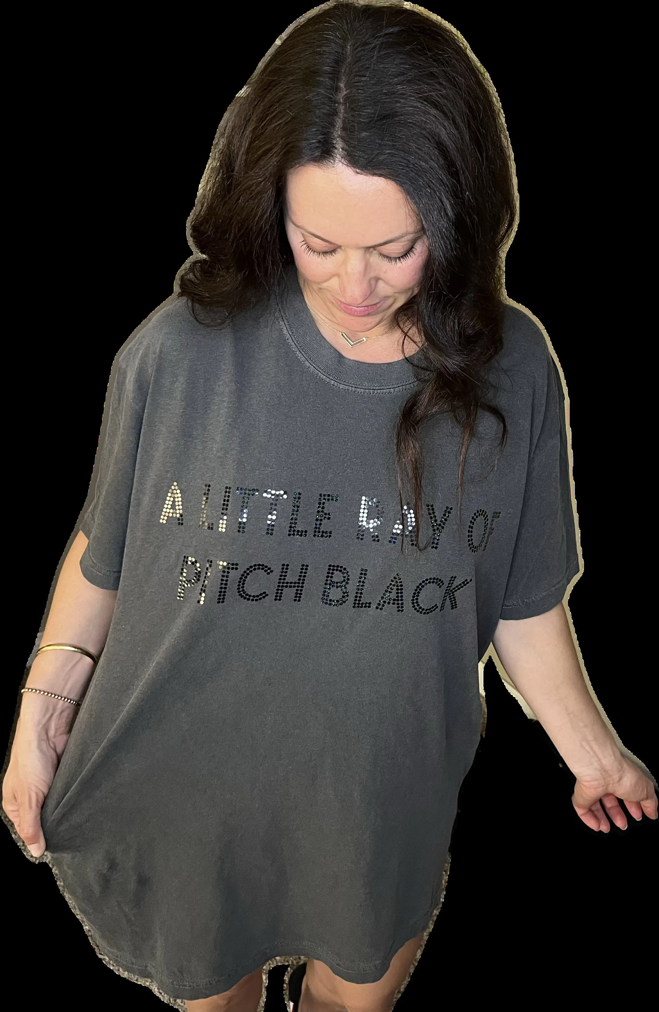 JB Exclusive Pitch Black Spangle Comfort Colors T-Shirt