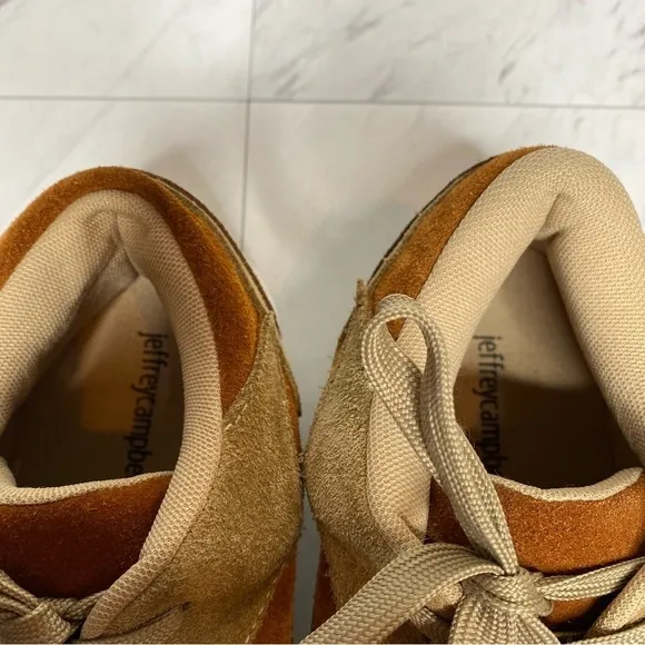 Jeffrey Campbell Limit Platform Brown Suede Sneaker 9 1/2