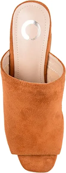 Journee Collection Women's Adelaide Slide Camel 8.5 Medium Womens US