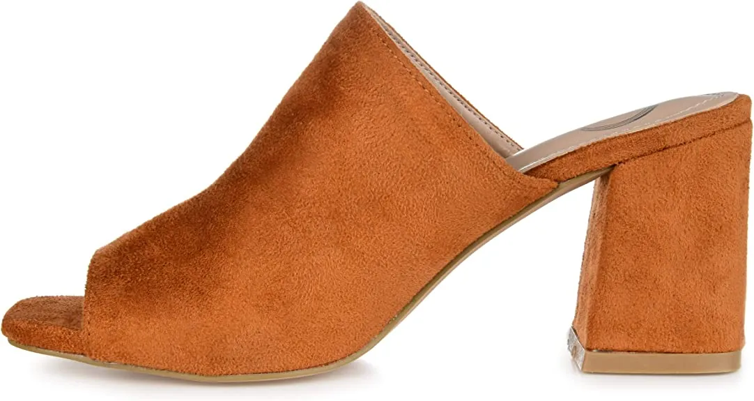 Journee Collection Women's Adelaide Slide Camel 8.5 Medium Womens US