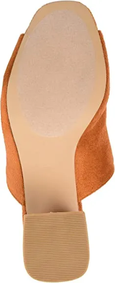 Journee Collection Women's Adelaide Slide Camel 8.5 Medium Womens US