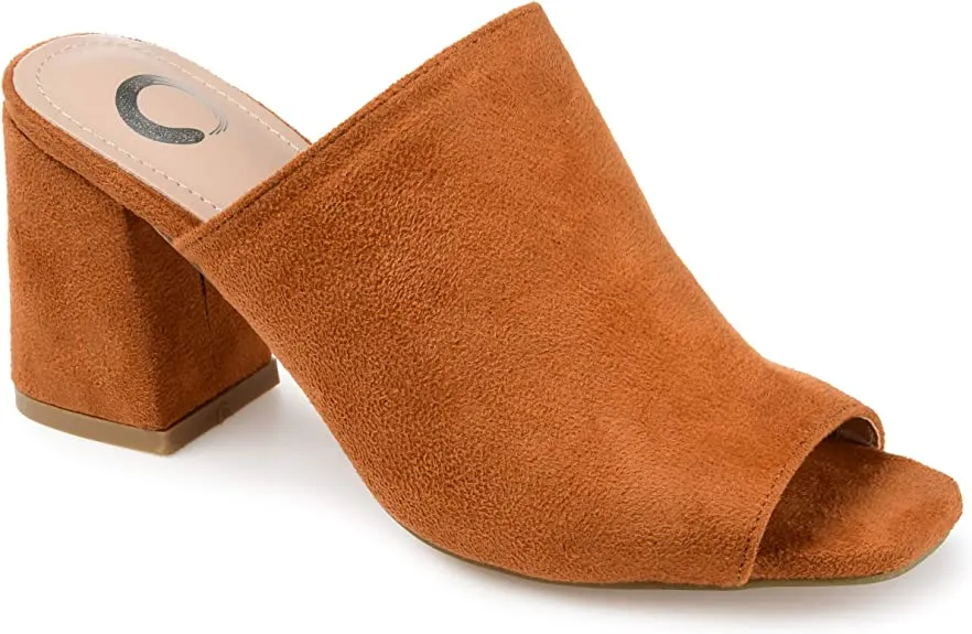 Journee Collection Women's Adelaide Slide Camel 8.5 Medium Womens US