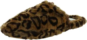 Journee Collection Womens Cozey Comfort Insole Slip On Mules Round Toe Slippers Leopard 10 Medium Womens US