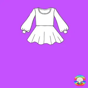 Kids Special Event Long Sleeve Peplum Top