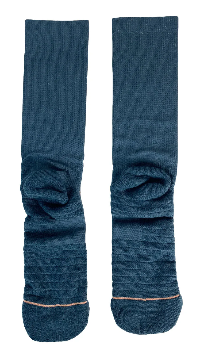 KITH X STANCE Men's Navy Salmon Toe Legends Day Athletic Crew Socks Size Large