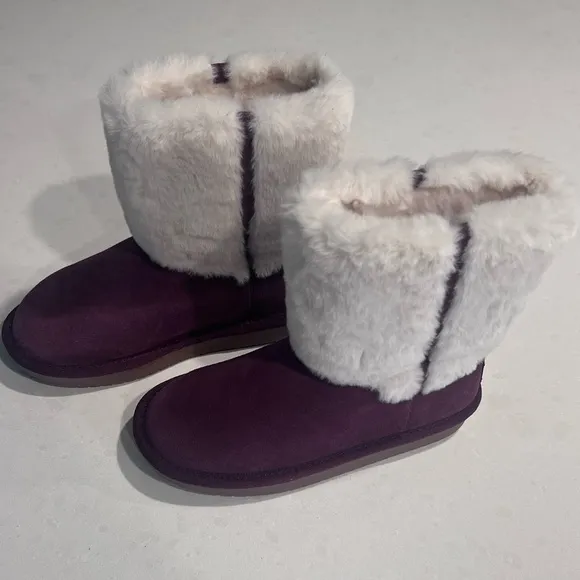 KOOLABURRA BY UGG Kids Aubrei Short Cold-Weather Booties Plum 13 New