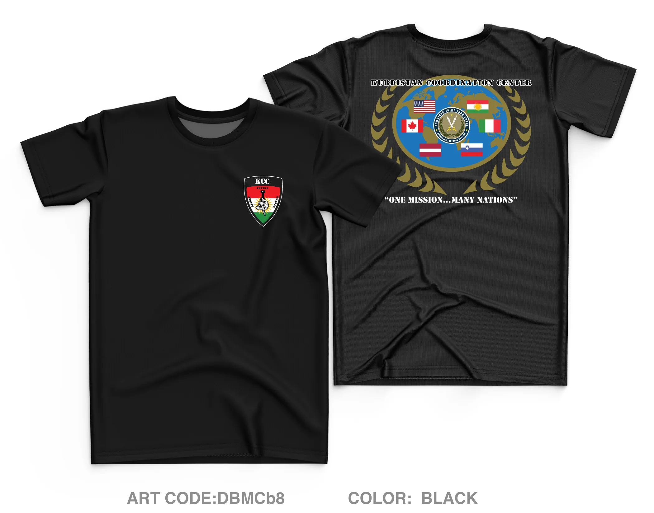 Kurdish Coordination Center, Military Advisor Group-North, CJTF-OIR Core Men's SS Performance Tee - DBMCb8