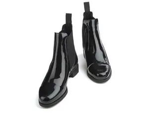 Ladies Ovation Patent Leather Show Boots Black 10 1/2