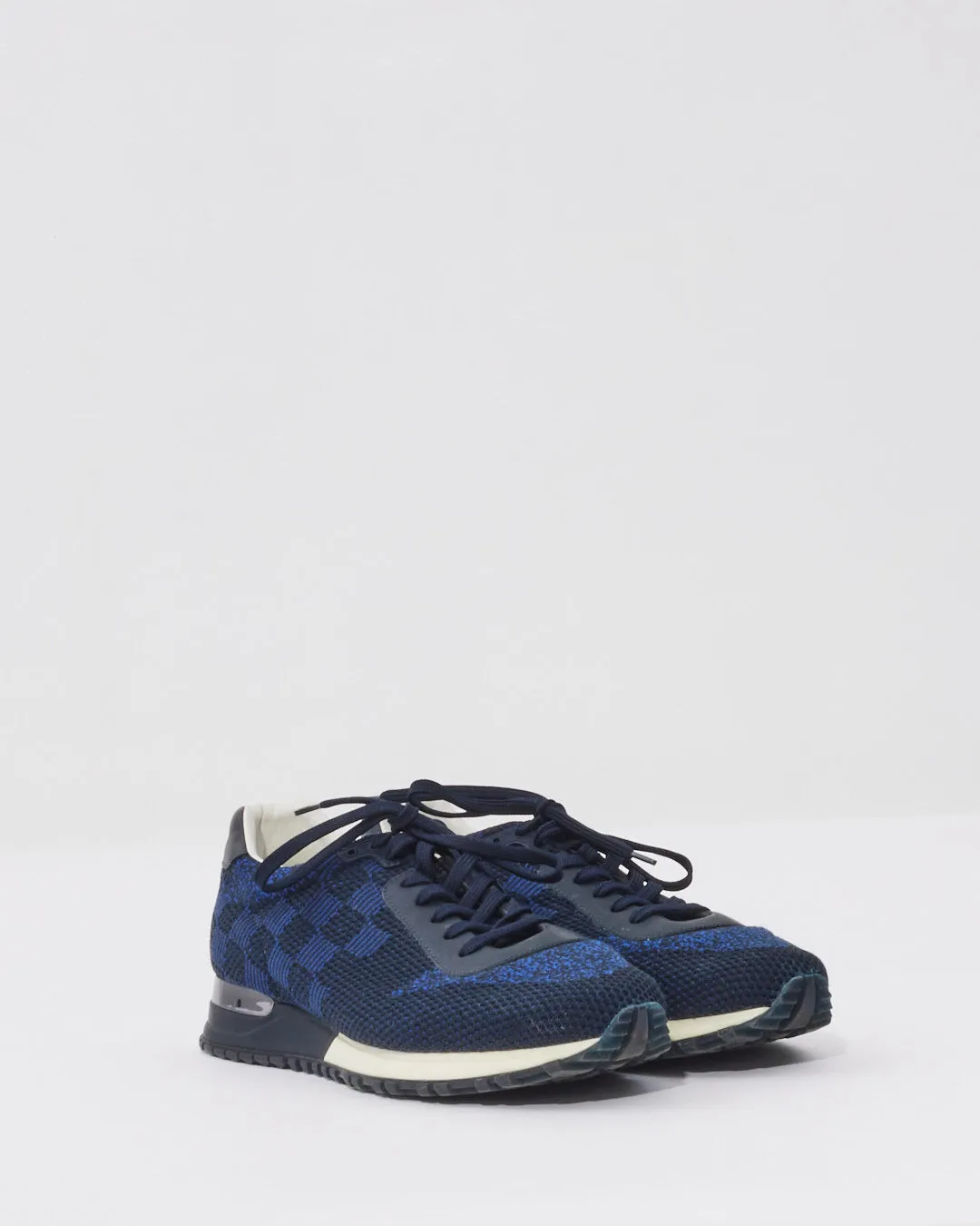 Louis Vuitton Navy/Black Damier Print Sneakers - 6 Men
