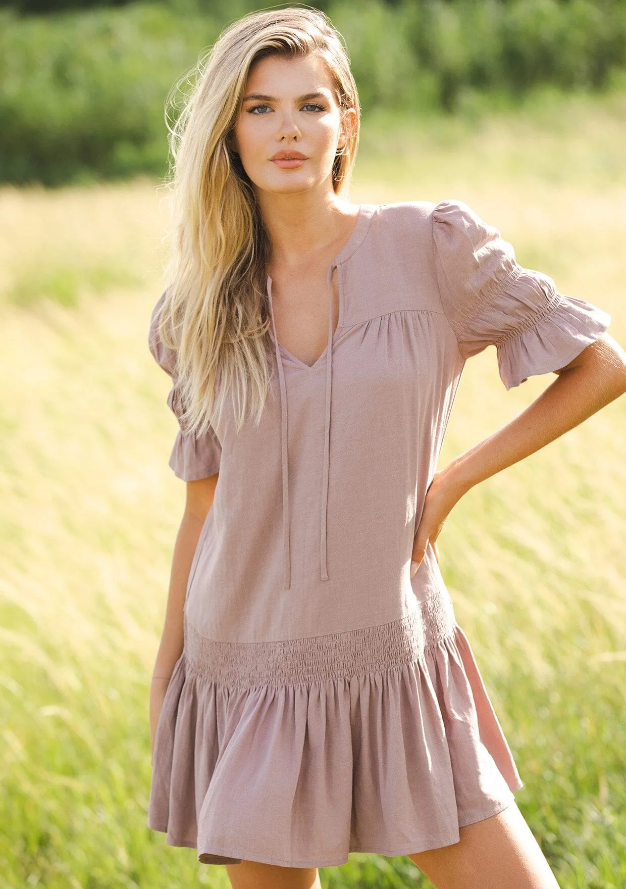 Lulu Drop Waist Mini Dress