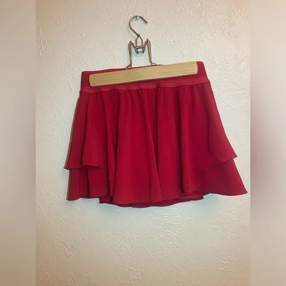 Lululemon Athletica Red Skater Mini Skirt