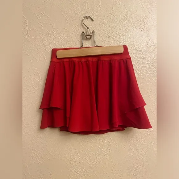 Lululemon Athletica Red Skater Mini Skirt