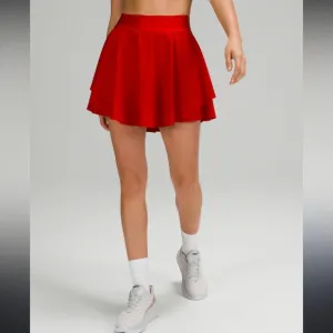 Lululemon Athletica Red Skater Mini Skirt