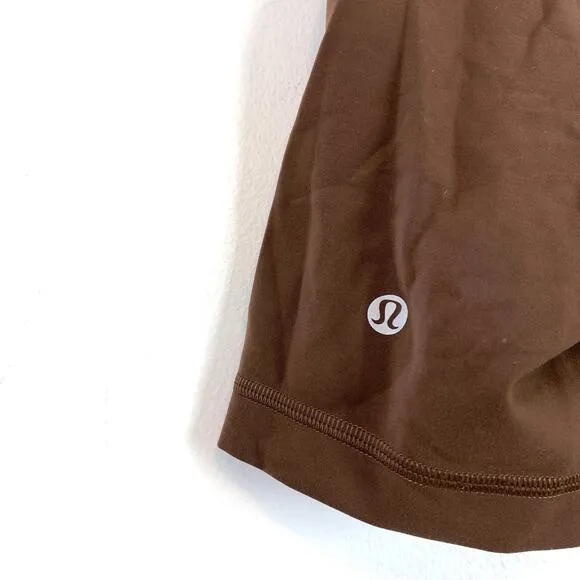 Lululemon Wunder Train High-Rise Biker Short 6&quot; Java Brown Size 2