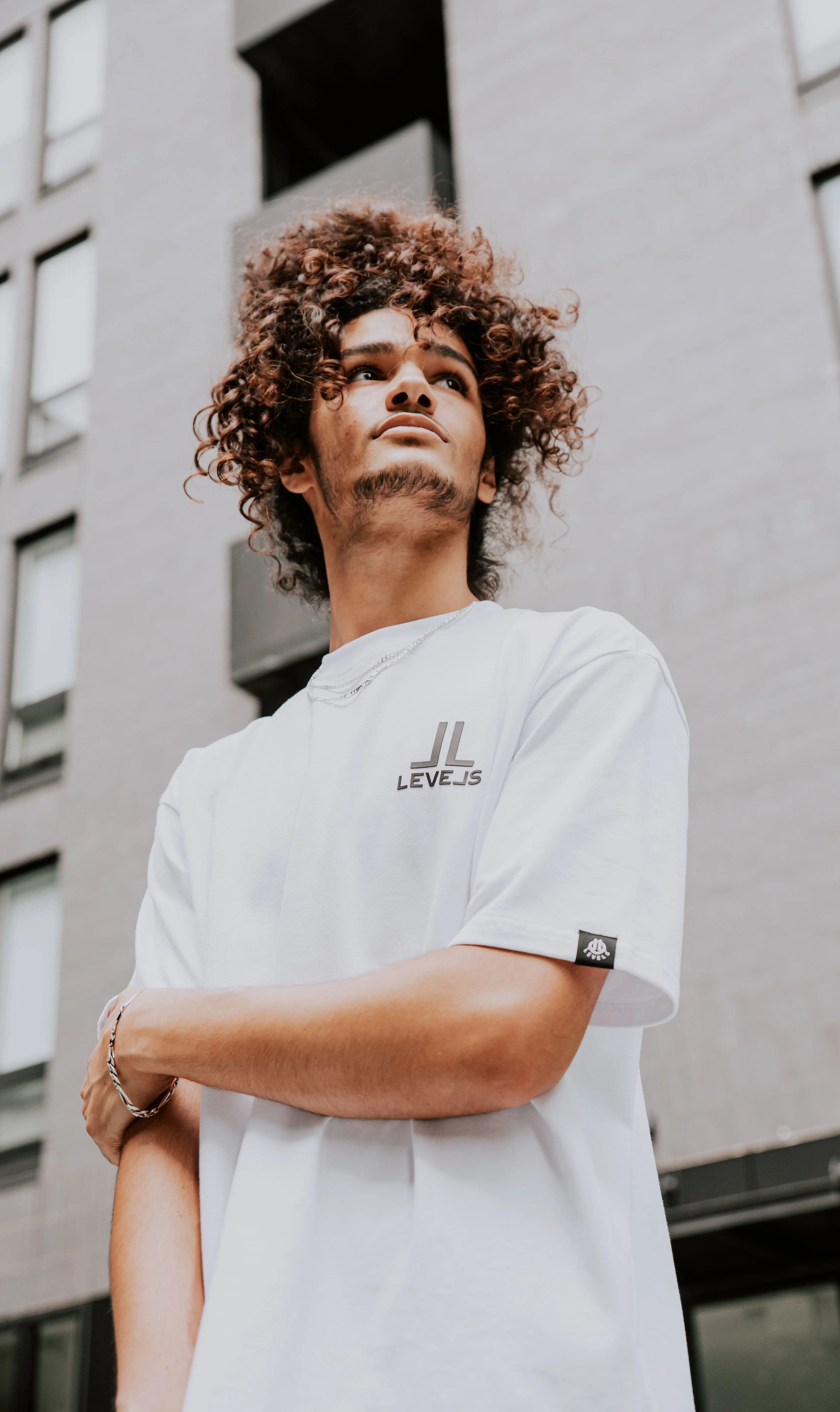 LUXE LEVELS OVERSIZED TEE | WHITE