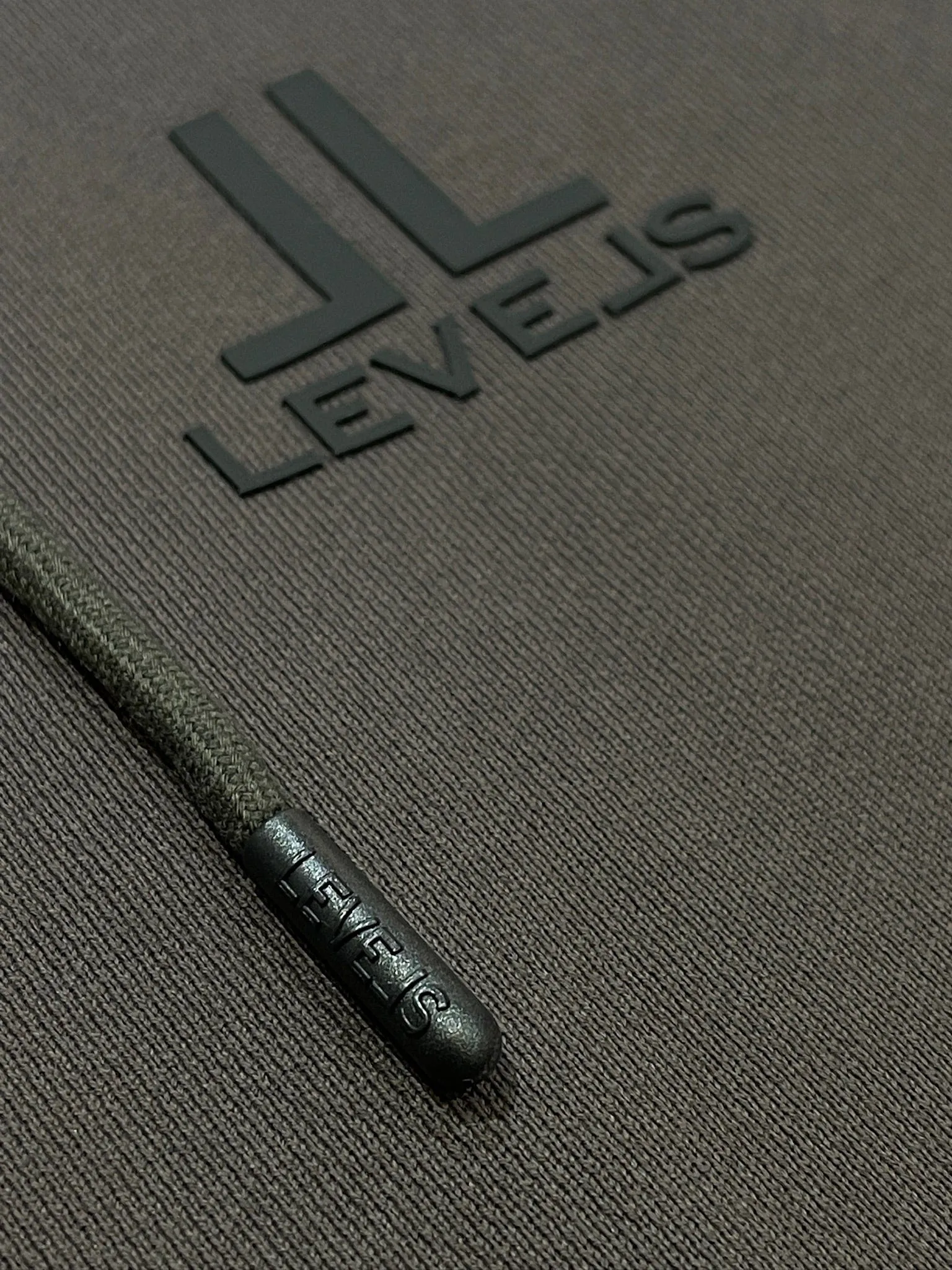 LUXE LEVELS ZIP HOODIE | CHARCOAL