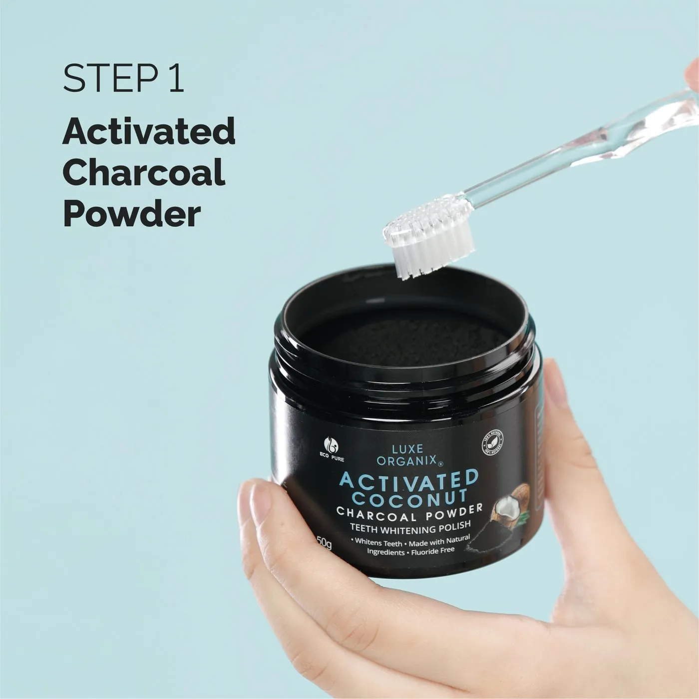 Luxe Organix Activated Coconut Charcoal Powder 50g