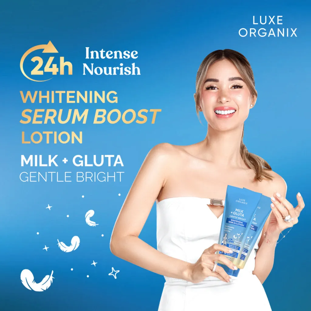 Luxe Organix Milk   Gluta Gentle Bright Whitening Serum Lotion