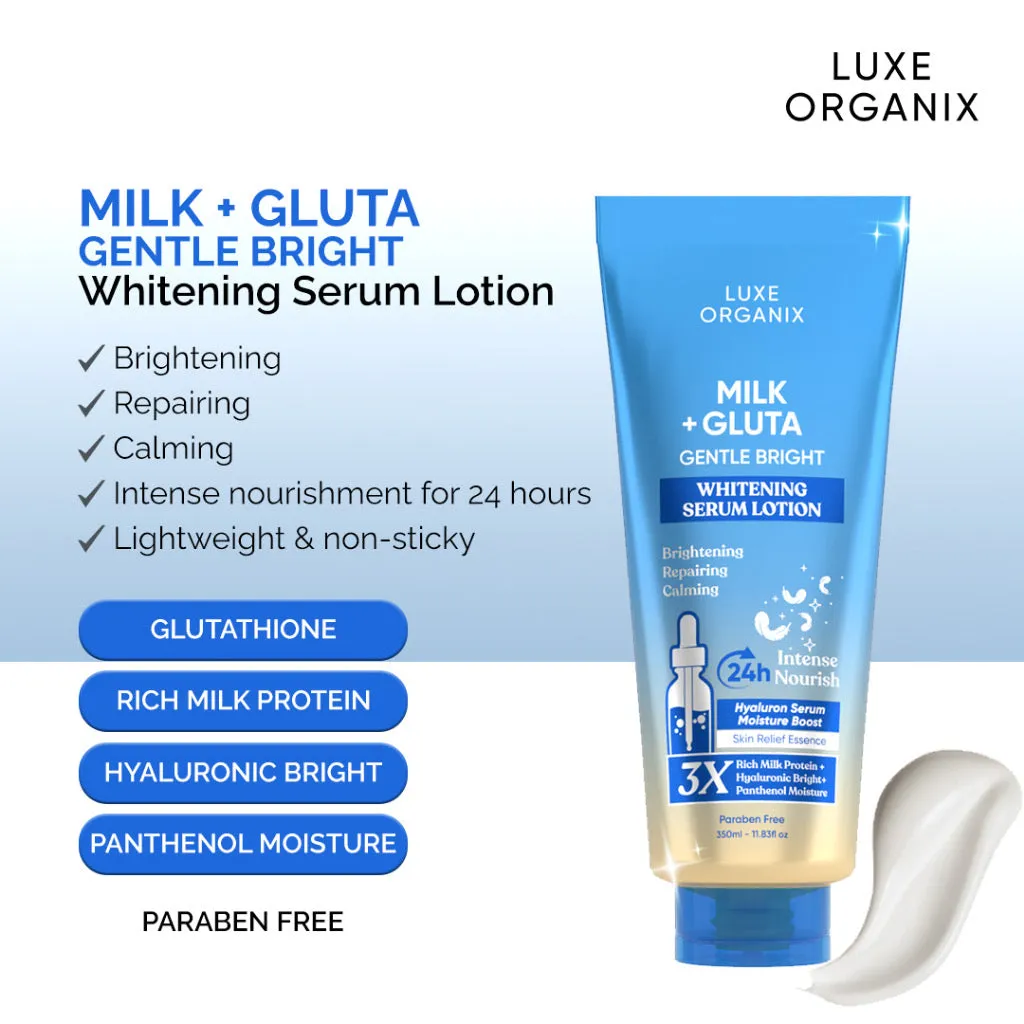 Luxe Organix Milk   Gluta Gentle Bright Whitening Serum Lotion