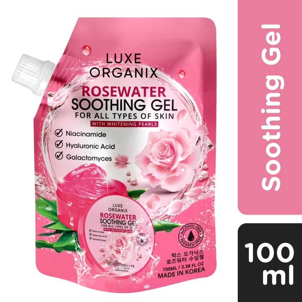 Luxe Organix Rosewater Soothing Gel Sachet 100g