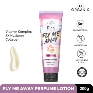 Luxe Organix X Kiss My Body Fly Me Away Perfume Lotion SPF 50 PA    200g