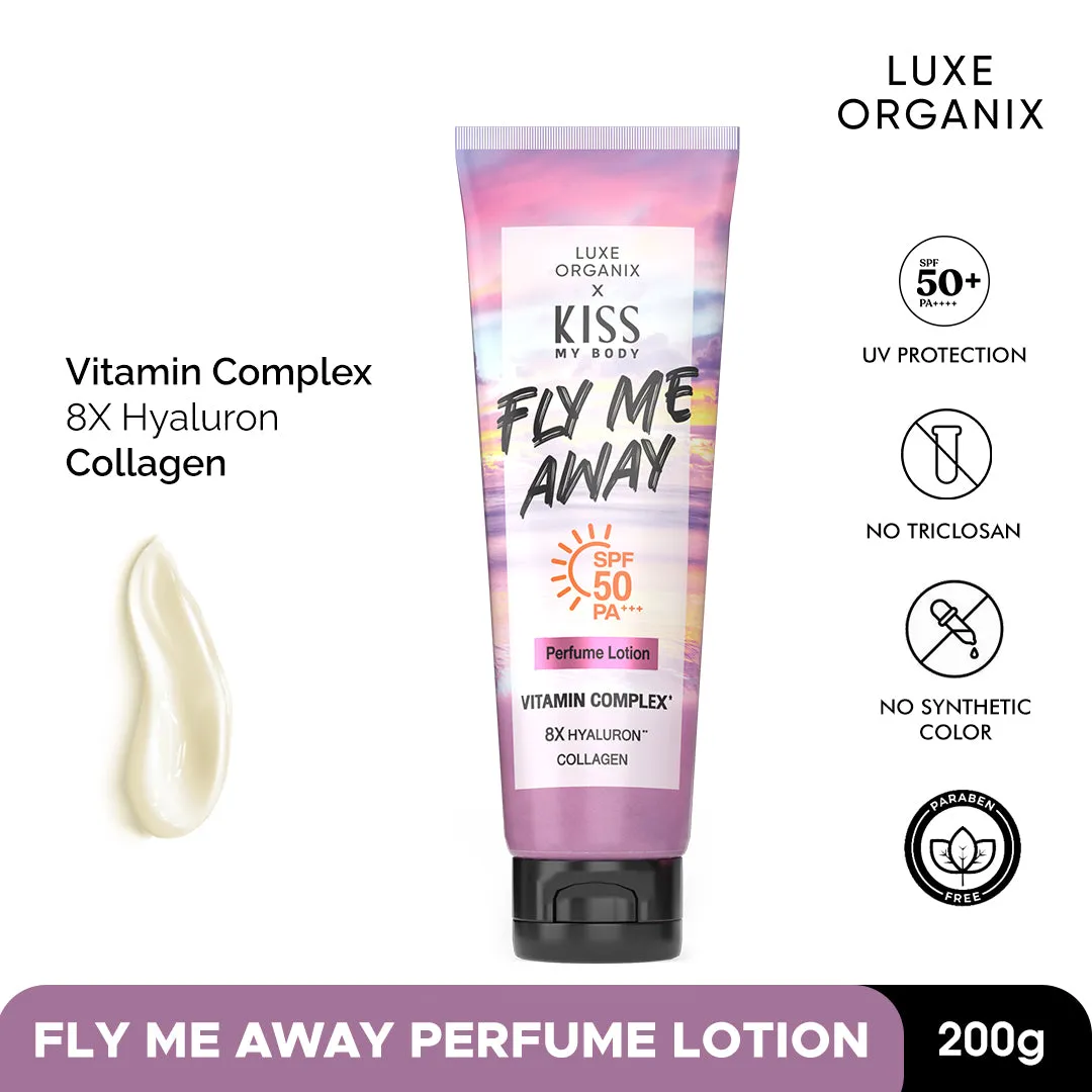 Luxe Organix X Kiss My Body Fly Me Away Perfume Lotion SPF 50 PA    200g