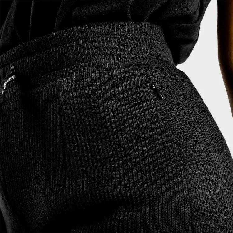Luxe Wide Leg Pants - Joggingbuxur - Svartar
