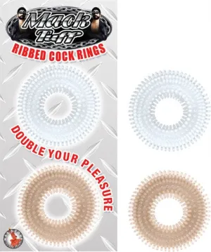 Mack Tuff Ribbed  Rings - Clear and Smoke