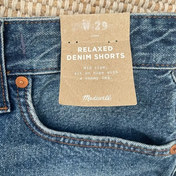 Madewell relaxed fit denim shorts‎ size 29