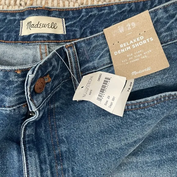Madewell relaxed fit denim shorts‎ size 29