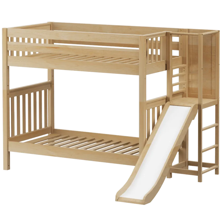 Maxtrix Twin High Bunk Bed with Slide Platform