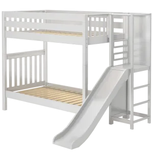 Maxtrix Twin High Bunk Bed with Slide Platform