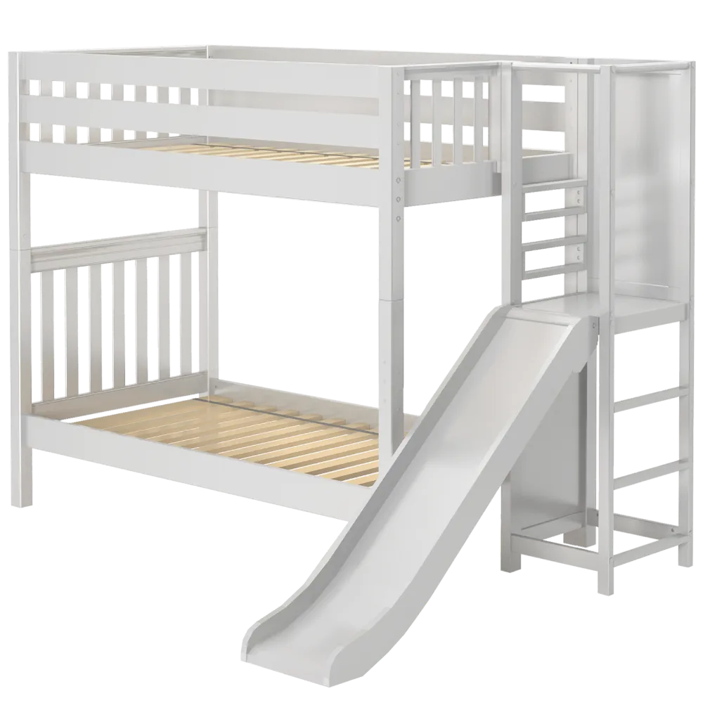 Maxtrix Twin High Bunk Bed with Slide Platform