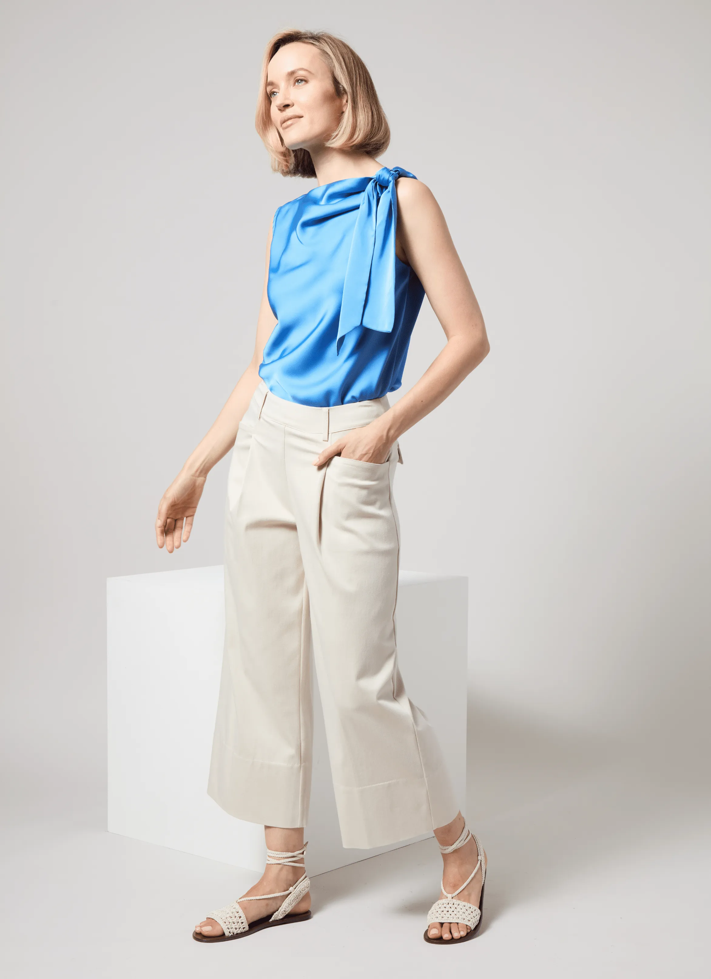 Mirabelle Pleated Wide Palazzo (25" Inseam)