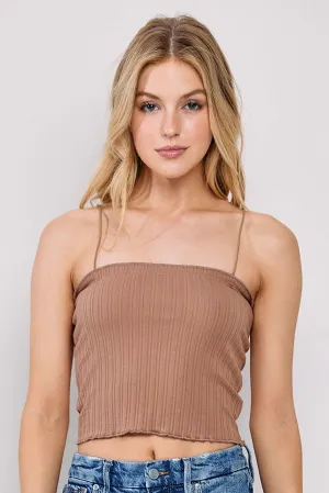 Mocha Crop Tank Top 3/19/24 8240