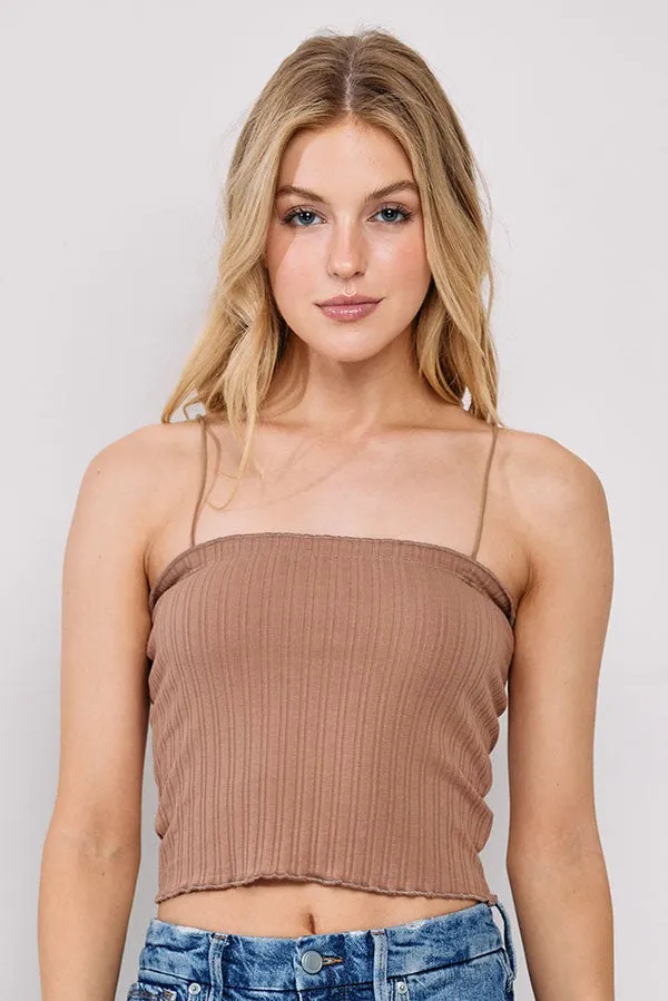 Mocha Crop Tank Top 3/19/24 8240