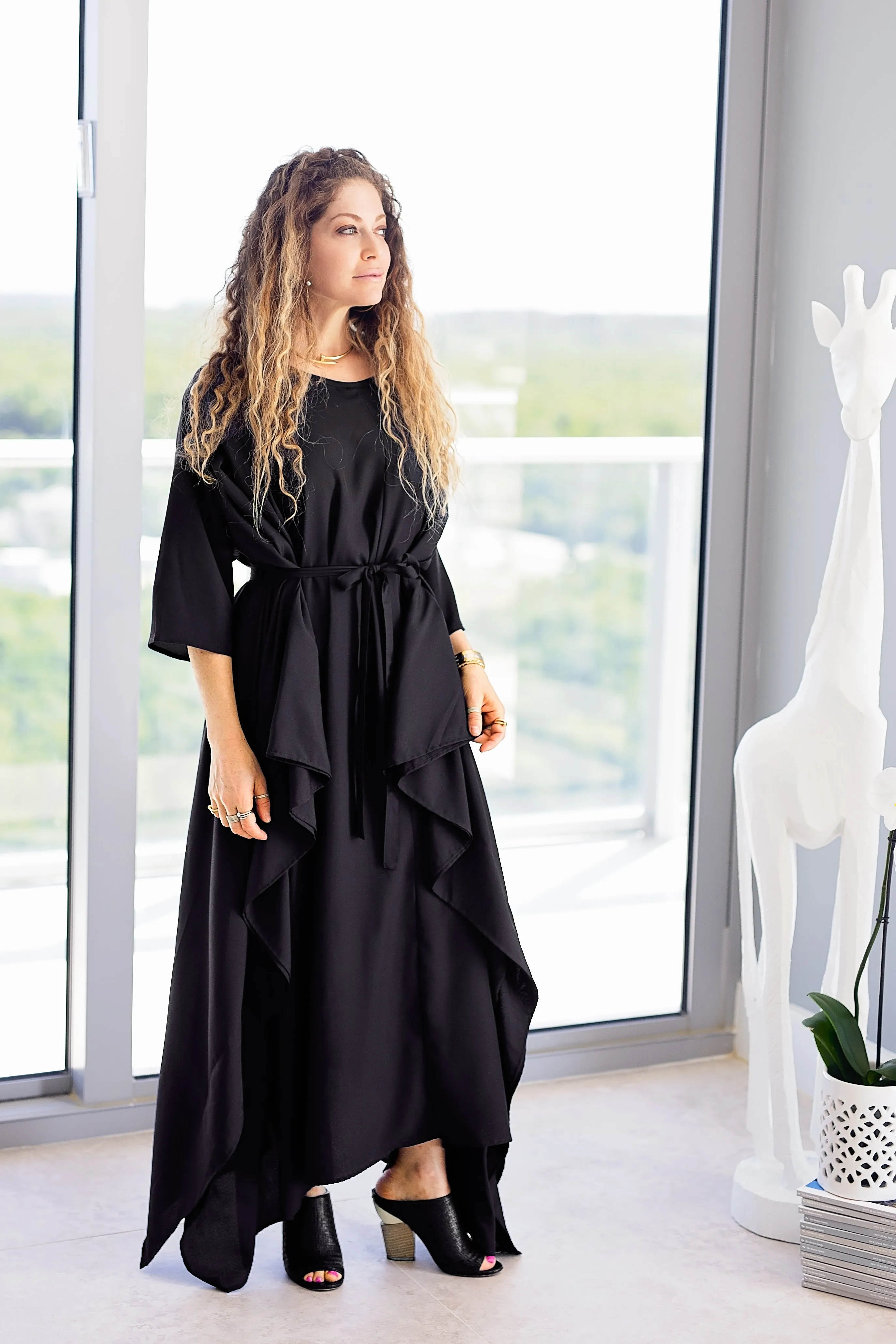 Momo Dress - Black Crepe