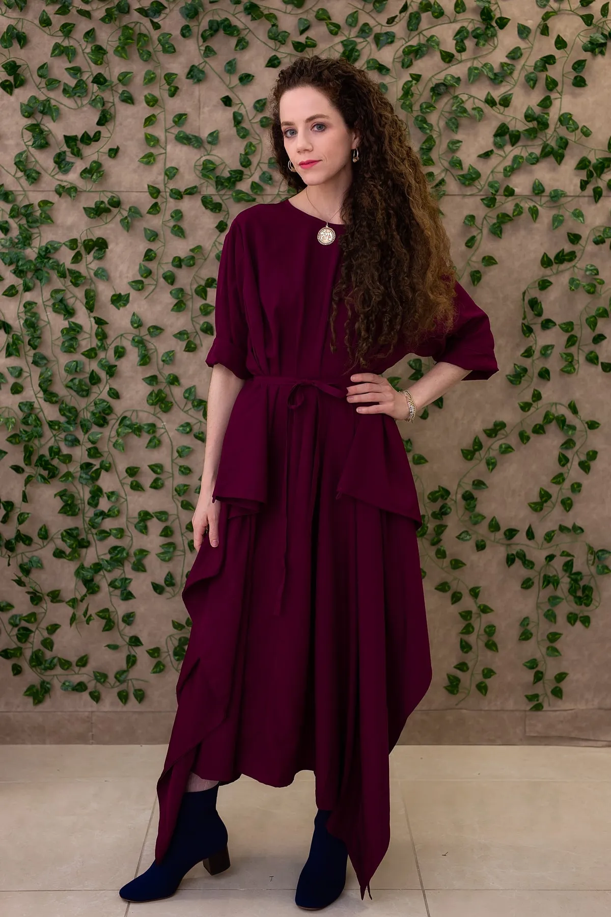 Momo Dress - Orchid Wine Crepe