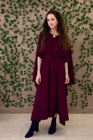 Momo Dress - Orchid Wine Crepe