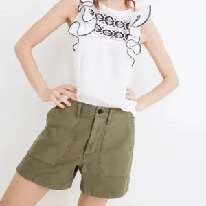 NEW‎ Madewell Relaxed Military Shorts, size 25