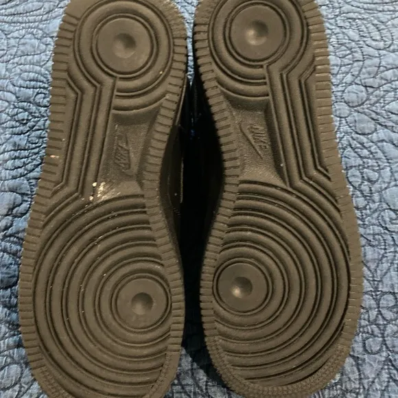 Nike Airforce One Black Leather Sneakers