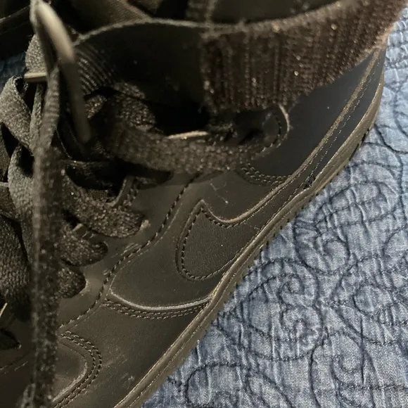 Nike Airforce One Black Leather Sneakers