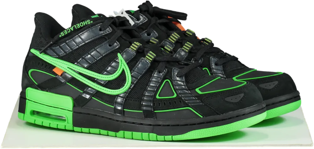 Nike CU6015 Black/Green Strike Air Rubber Dunk/OW Trainers 👟 UK 10.5  👟