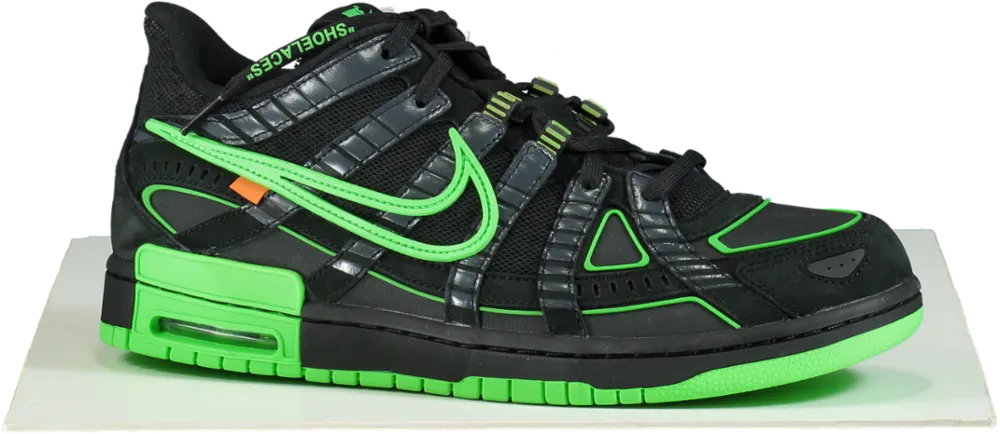Nike CU6015 Black/Green Strike Air Rubber Dunk/OW Trainers 👟 UK 10.5  👟