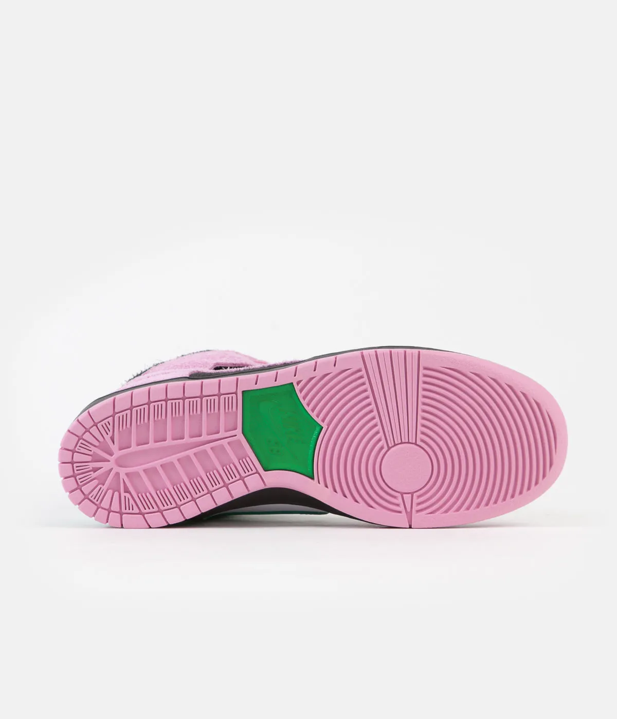 Nike SB Invert Dunk High Pro Premium Shoes - Black / Pink Rise - Lucky Green - White