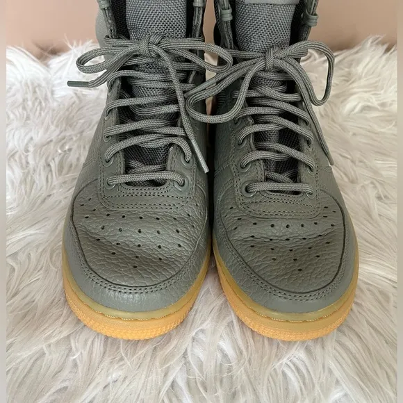 {Nike} SF Air Force 1 Mid Sneakers in Dark Stucco - Women’s 6