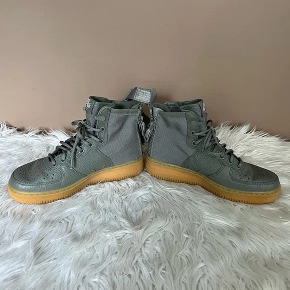 {Nike} SF Air Force 1 Mid Sneakers in Dark Stucco - Women’s 6