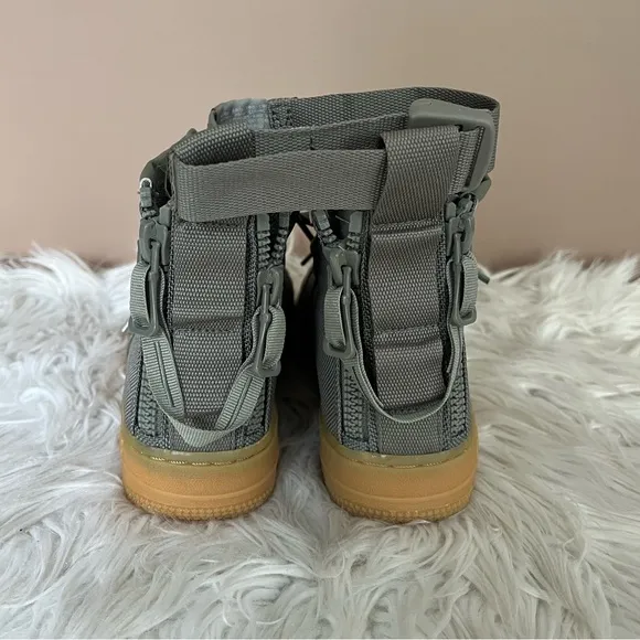 {Nike} SF Air Force 1 Mid Sneakers in Dark Stucco - Women’s 6